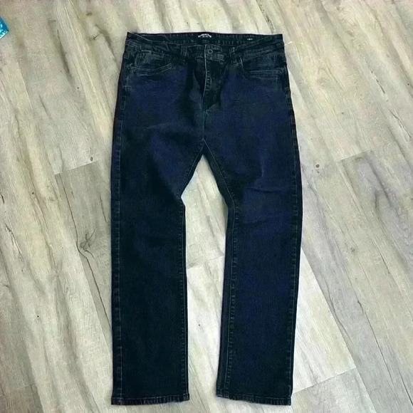 Black Kenneth Cole, New York slim fit 36 x 32 black jeans with pockets - Picture 1 of 10